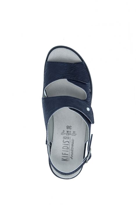 Moni 205 Ac-Kifidis Kadın Anatomik Deri Sandalet 36-41 Lacivert/Blue Memphis 1962
