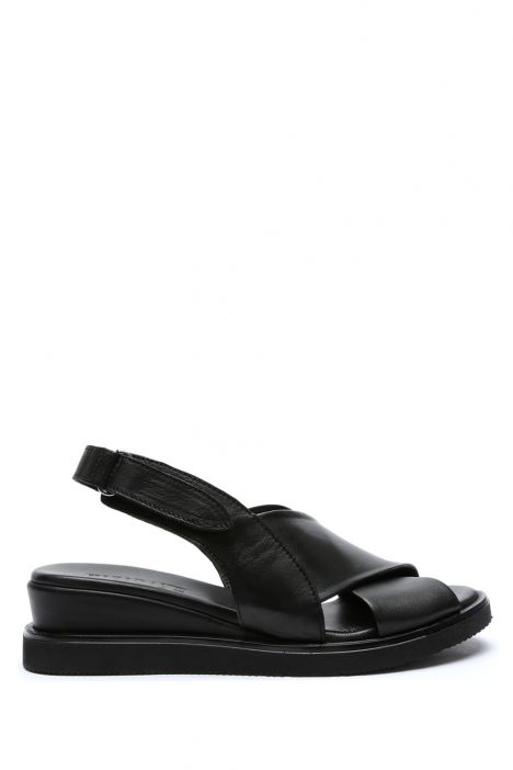 NT883536 Kifidis Anatomik Kadın Deri Topuklu Sandalet 36-41 - BT Siyah Deri