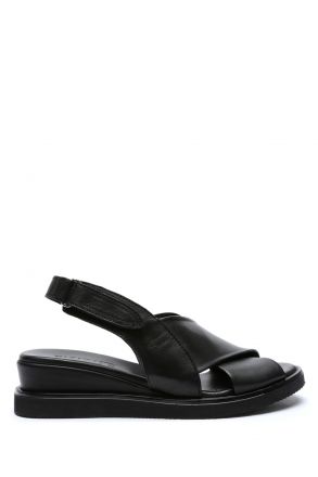 NT883536 Kifidis Anatomik Kadın Deri Topuklu Sandalet 36-41 - BT Siyah Deri