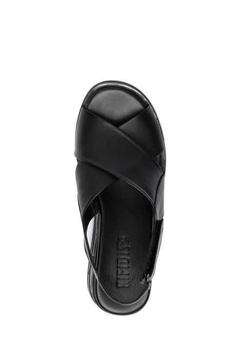 NT883536 Kifidis Anatomik Kadın Deri Topuklu Sandalet 36-41 - BT Siyah Deri