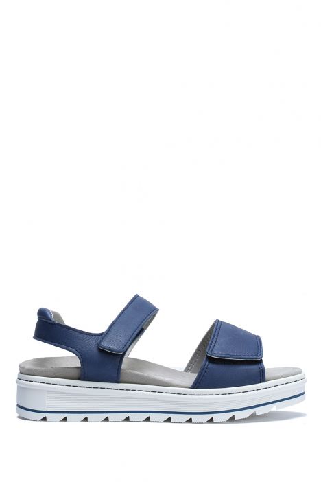 Nala 08 Ac-Kifidis Kadın Anatomik Deri Sandalet 35-41 Mavi/Blue Valeiro 4212