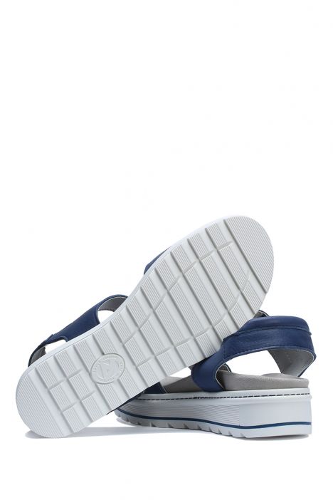 Nala 08 Ac-Kifidis Kadın Anatomik Deri Sandalet 35-41 Mavi/Blue Valeiro 4212
