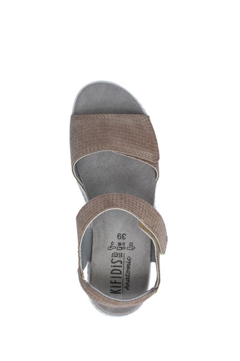 Nala 08 Ac-Kifidis Kadın Anatomik Deri Sandalet 35-41 Krem/Cream Insta 4446