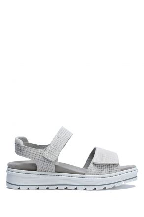 Nala 08 Ac-Kifidis Kadın Anatomik Deri Sandalet 35-41 Beyaz/White Insta 4449/1040