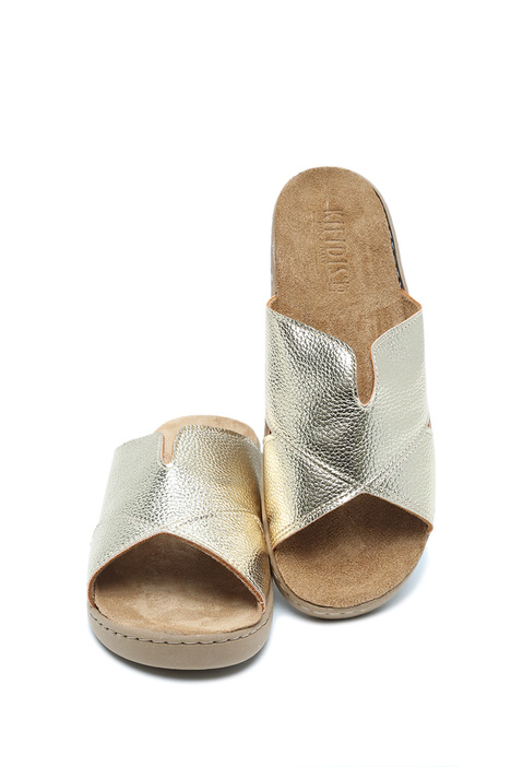 P54 Kifidis Italy Anatomik Kadın Deri Terlik 36-41 Platino/Altın