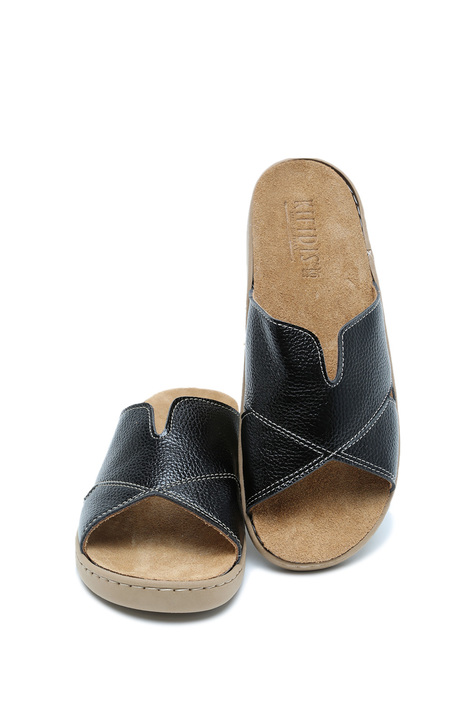 P54 Kifidis Italy Anatomik Kadın Deri Terlik 36-41 Nero/Siyah