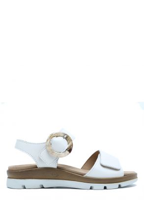 Palma 05 Ac-Kifidis Kadın Anatomik Deri Sandalet 36-41 Krem/Cream 5086