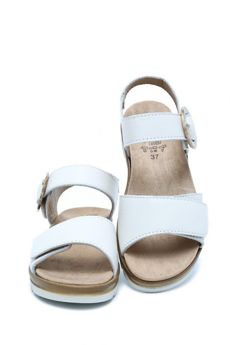 Palma 05 Ac-Kifidis Kadın Anatomik Deri Sandalet 36-41 Krem/Cream 5086