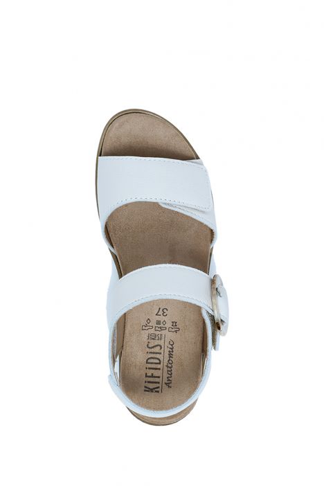 Palma 05 Ac-Kifidis Kadın Anatomik Deri Sandalet 36-41 Krem/Cream 5086