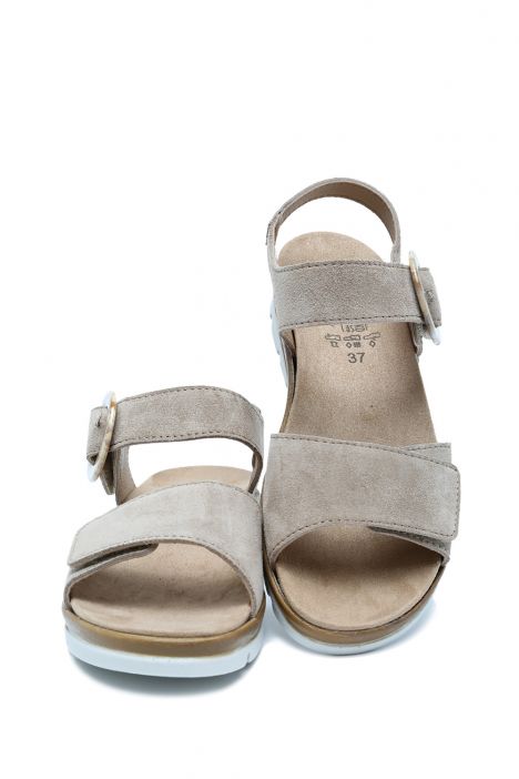 Palma 05 Ac-Kifidis Kadın Anatomik Deri Sandalet 36-41 Vizon/Avola 1116