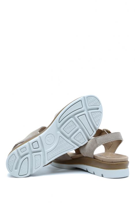 Palma 05 Ac-Kifidis Kadın Anatomik Deri Sandalet 36-41 Vizon/Avola 1116