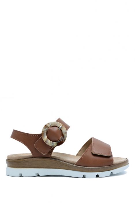 Palma 05 Ac-Kifidis Kadın Anatomik Deri Sandalet 36-41 Kahve/Tan 743