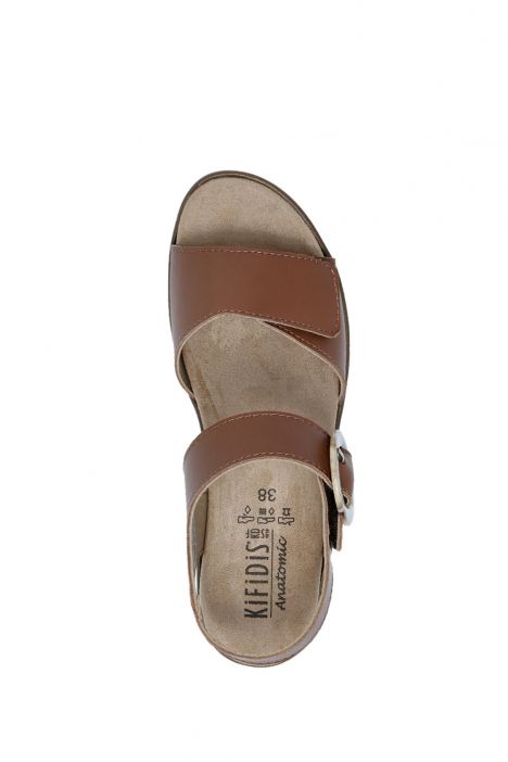 Palma 05 Ac-Kifidis Kadın Anatomik Deri Sandalet 36-41 Kahve/Tan 743