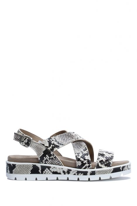 Pia 03 Ac-Kifidis Kadın Sandalet 36-39 Ivory Python 229