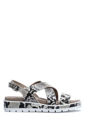 Pia 03 Ac-Kifidis Kadın Sandalet 36-39 Ivory Python 229
