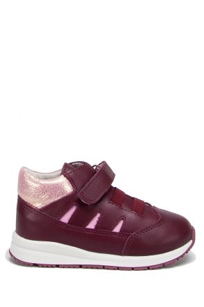 RK21 Kifidis-Kids Unisex Çocuk Deri Spor Ayakkabı 23-30 Bordo Deri
