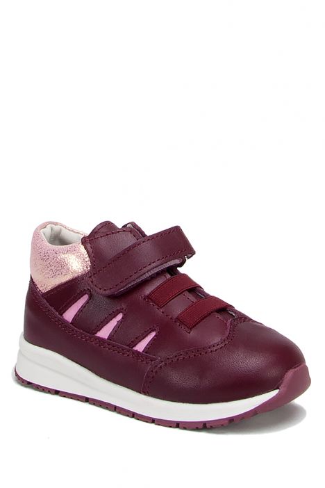 RK21 Kifidis-Kids Unisex Çocuk Deri Spor Ayakkabı 23-30 Bordo Deri