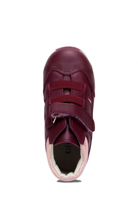 RK21 Kifidis-Kids Unisex Çocuk Deri Spor Ayakkabı 23-30 Bordo Deri