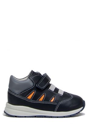 RK21 Kifidis-Kids Unisex Çocuk Deri Spor Ayakkabı 23-30 Lacivert Deri