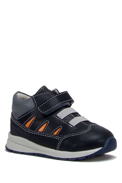 RK21 Kifidis-Kids Unisex Çocuk Deri Spor Ayakkabı 23-30 Lacivert Deri
