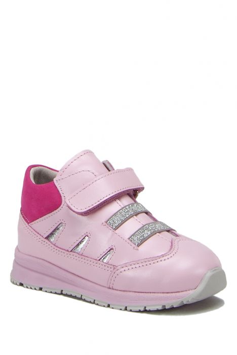 RK21 Kifidis-Kids Unisex Çocuk Deri Spor Ayakkabı 23-30 Pembe Deri