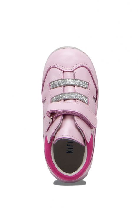 RK21 Kifidis-Kids Unisex Çocuk Deri Spor Ayakkabı 23-30 Pembe Deri