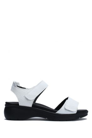 Reese 29 Ac-Kifidis Kadın Anatomik Deri Sandalet 35-41 Beyaz/White Scale 090