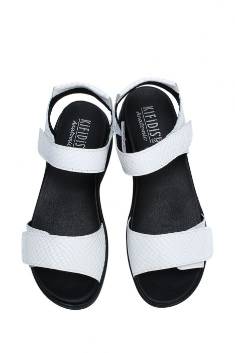 Reese 29 Ac-Kifidis Kadın Anatomik Deri Sandalet 35-41 Beyaz/White Scale 090