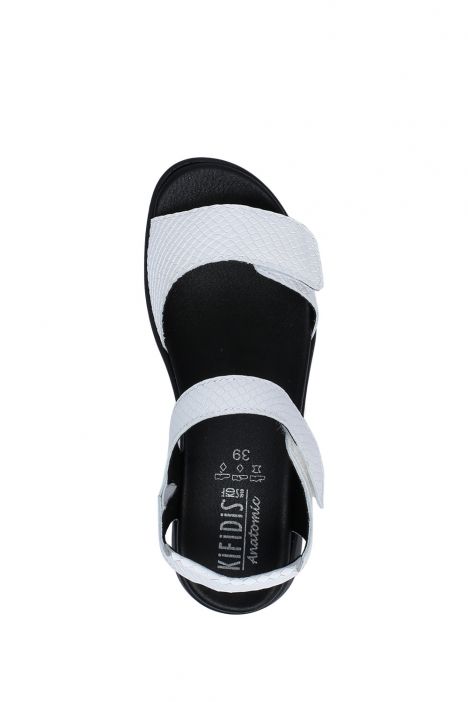 Reese 29 Ac-Kifidis Kadın Anatomik Deri Sandalet 35-41 Beyaz/White Scale 090