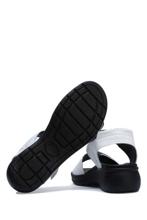 Reese 29 Ac-Kifidis Kadın Anatomik Deri Sandalet 35-41 Beyaz/White Scale 090