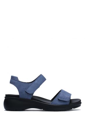 Reese 29 Ac-Kifidis Kadın Anatomik Deri Sandalet 35-41 Lacivert Nubuk/Sky Tijuca 1932
