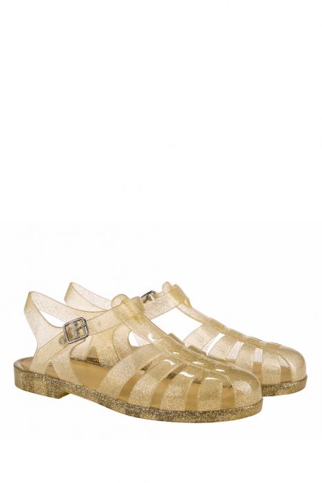 S10262 Igor Biarritz Glitter Kadın Sandalet 36-41 Altın simli-140 Purpurina oro
