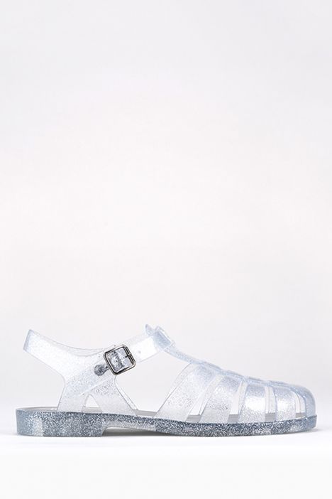 S10262 Igor Biarritz Glitter Kadın Sandalet 36-41 Transparan / Purpurina Plata 135