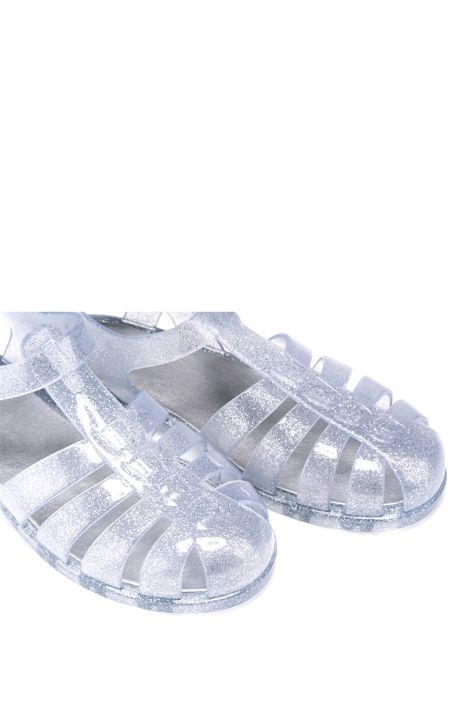 S10262 Igor Biarritz Glitter Kadın Sandalet 36-41 Transparan / Purpurina Plata 135