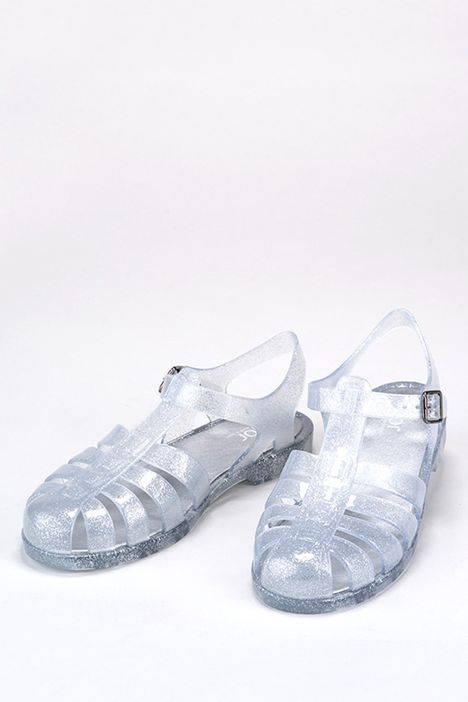 S10262 Igor Biarritz Glitter Kadın Sandalet 36-41 Transparan / Purpurina Plata 135