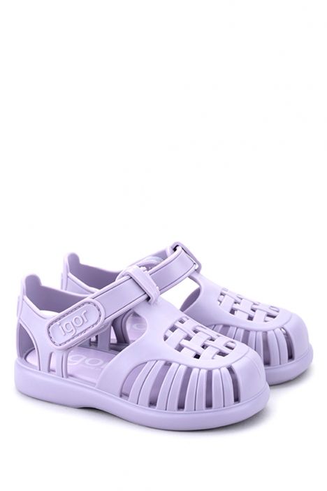 S10271 Igor Tobby Solid Çocuk Sandalet 20-27 Mor - Malva 018