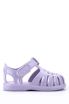 S10271 Igor Tobby Solid Çocuk Sandalet 20-27 Mor - Malva 018