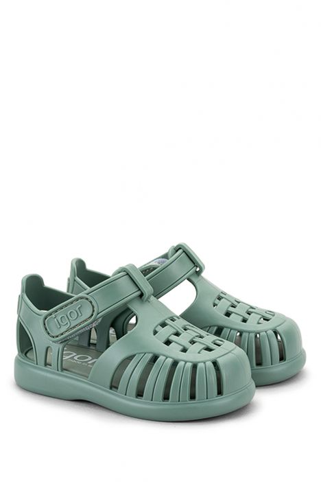 S10271 Igor Tobby Solid Çocuk Sandalet 20-27 Yeşil - Nuevo Verde 384