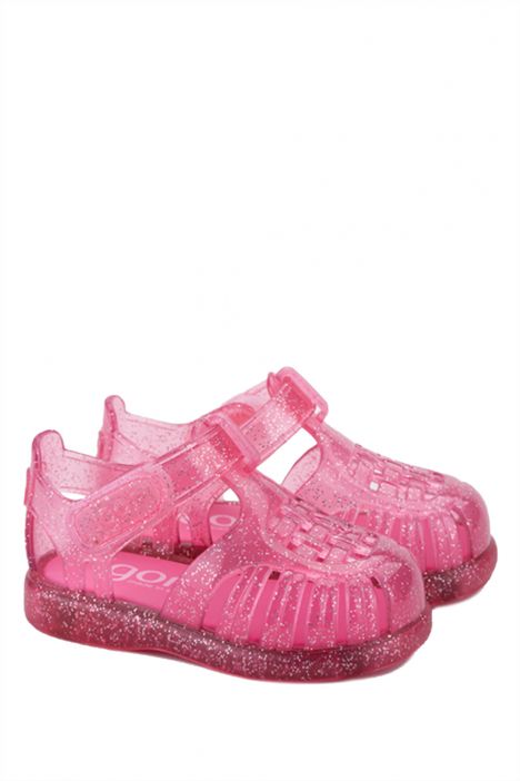 S10308 Igor Tobby Gloss Glitter Çocuk Sandalet 20-25 Pembe / Tr. Fusia Glitter 057