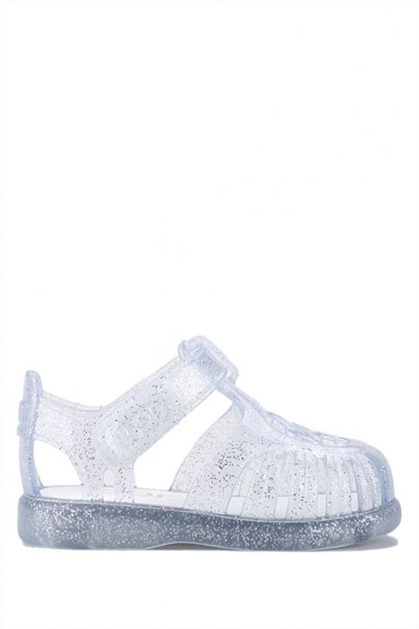 S10308 Igor Tobby Gloss Glitter Çocuk Sandalet 20-25 Transparan-091 Tr. Transparente Glitter