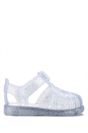 S10308 Igor Tobby Gloss Glitter Çocuk Sandalet 20-25 Transparan-091 Tr. Transparente Glitter