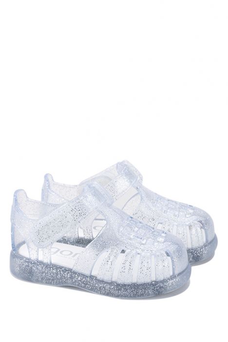 S10308 Igor Tobby Gloss Glitter Çocuk Sandalet 20-25 Transparan-091 Tr. Transparente Glitter