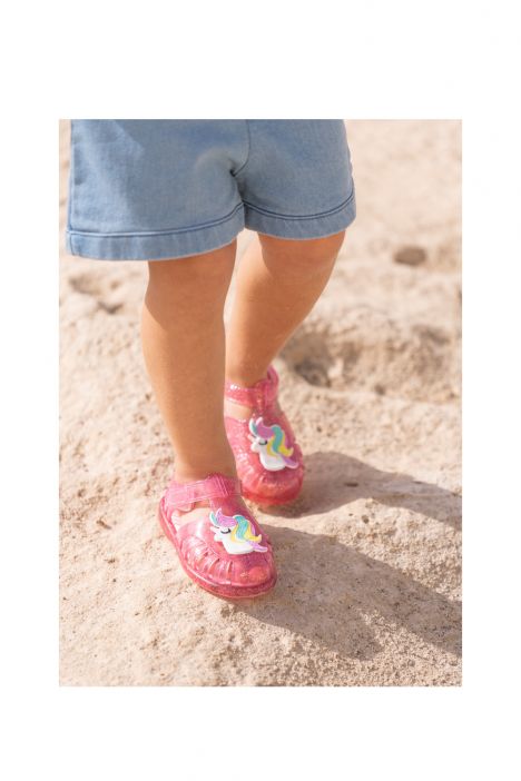 S10309 Igor Toby Gloss Unicornio Çocuk Sandalet 20-25 Pembe / Tr. Fusia Glitter 057