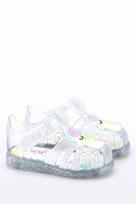 S10309 Igor Toby Gloss Unicornio Çocuk Sandalet 20-25 Transparan-091 Tr. Transparente Glitter