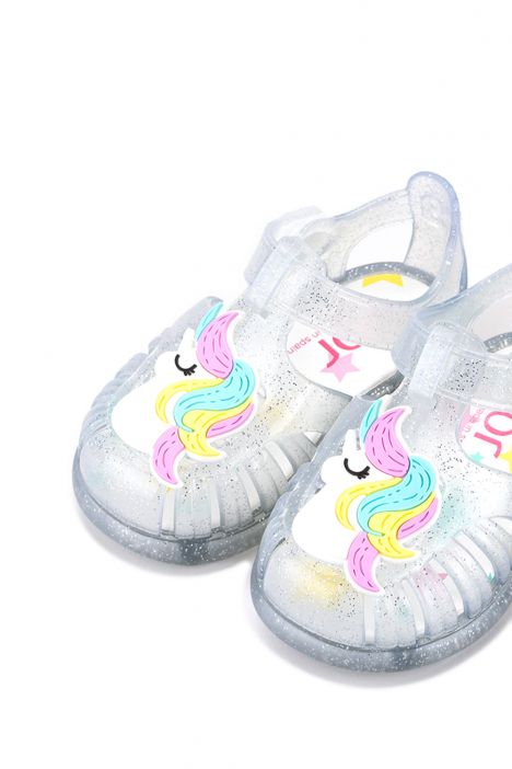 S10309 Igor Toby Gloss Unicornio Çocuk Sandalet 20-25 Transparan-091 Tr. Transparente Glitter
