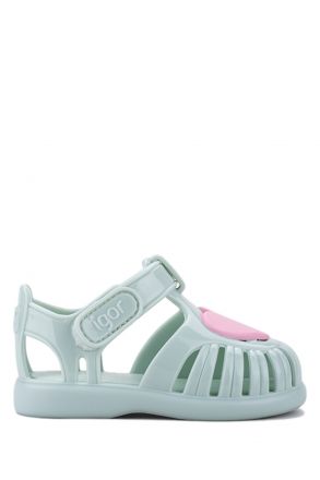 S10310 Igor Toby Gloss Love Çocuk Sandalet 20-27 Yeşil / Menta 026