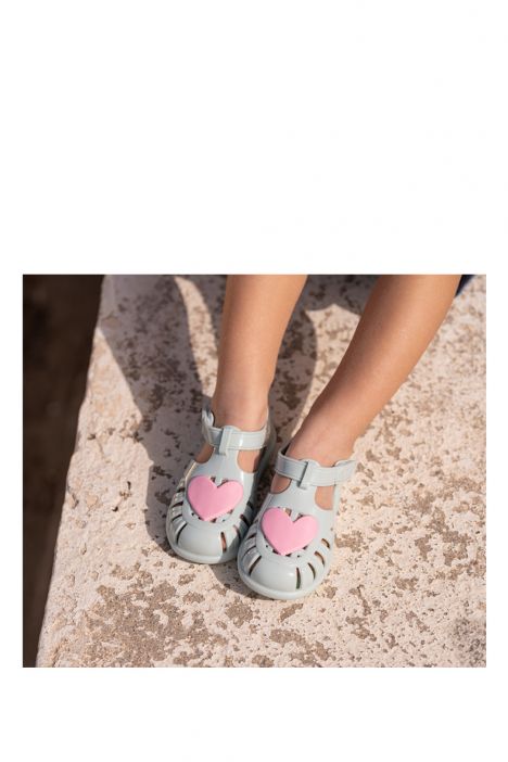 S10310 Igor Toby Gloss Love Çocuk Sandalet 20-27 Yeşil / Menta 026