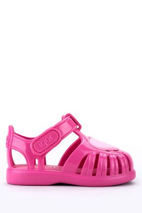 S10310 Igor Toby Gloss Love Çocuk Sandalet 20-27 Fuşya-007 Fucsia