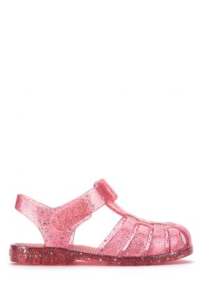 S10329 Igor Clasica Cristal Çocuk Sandalet 22-34 Fuşya / Fucsia Multi Glitter 387