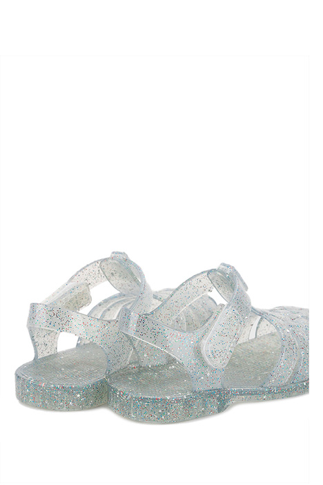 S10329 Igor Clasica Cristal Çocuk Sandalet 22-34 Transparan / Transparente Multi Glitter 386